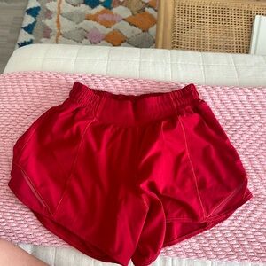 Red lulu shorts